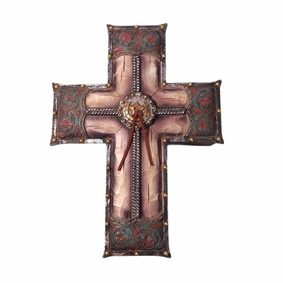 Southwestern Style Cross Decor Trinket Box - Picture 1 of 9